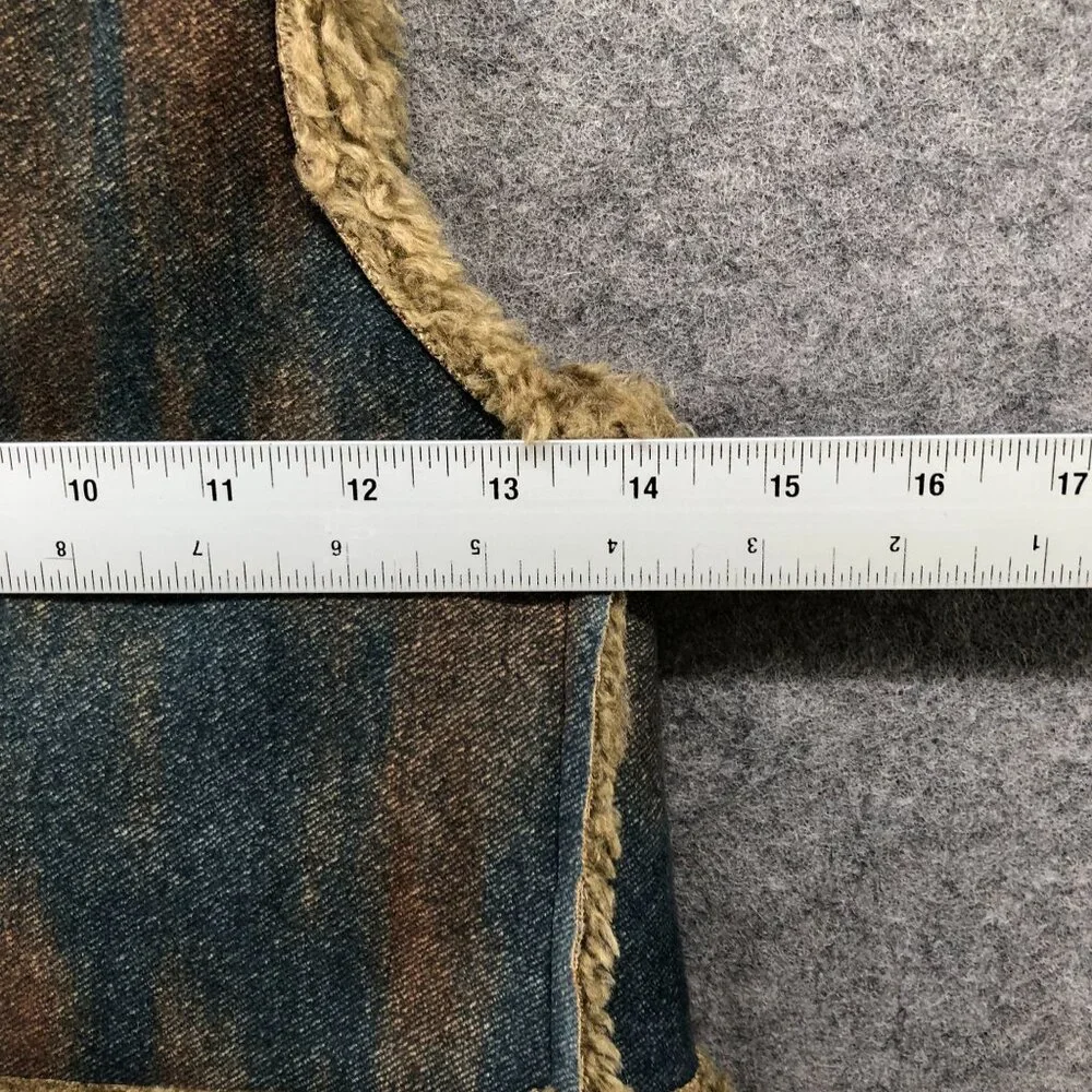 Vintage Betsy Italy Kids 3T Faux Suede Sherpa Vest Boho‎ Earthy Western